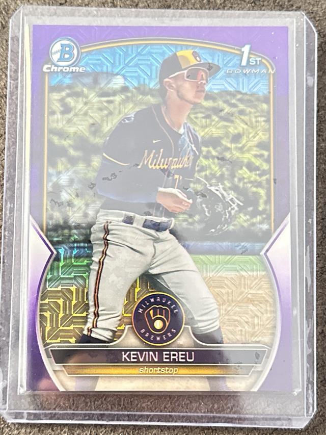 2023 Bowman Chrome Mega Kevin Ereu BOWMAN CHROME MEGA CARDS Purple /299 #BCP-229