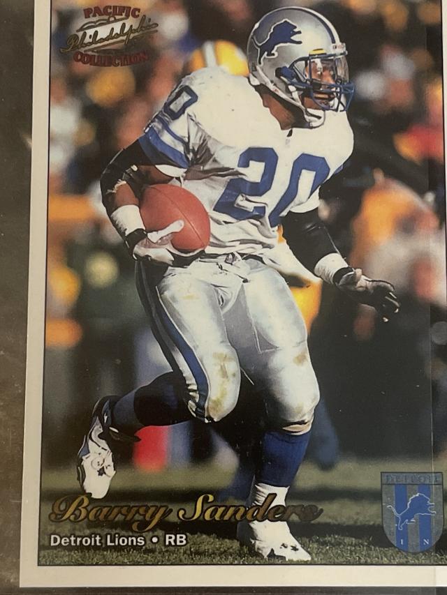 1997 Pacific Philadelphia Football Barry Sanders ﻿Base #106