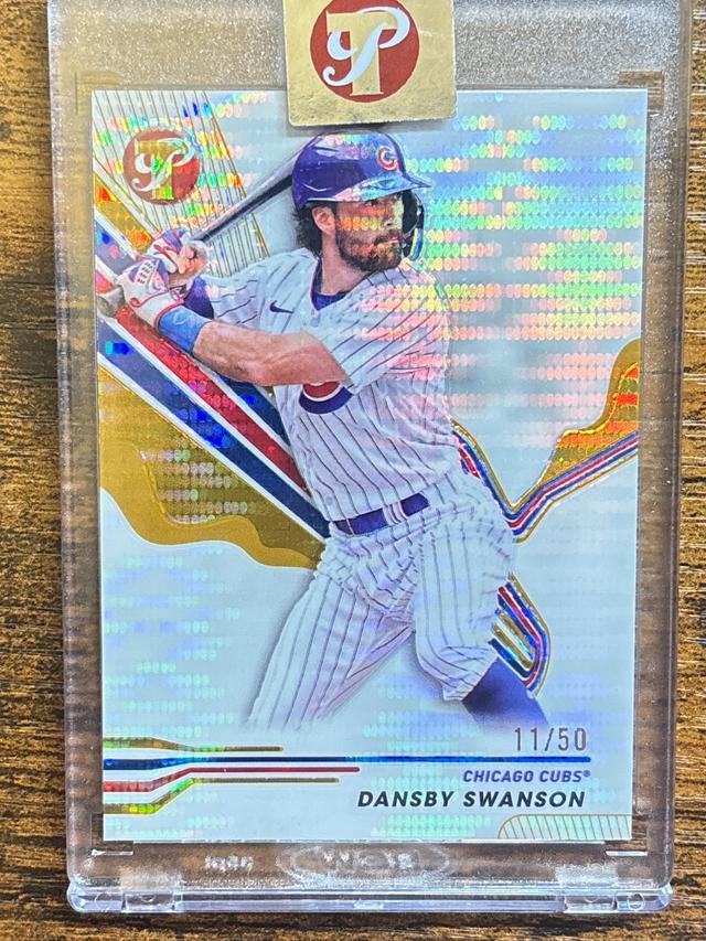 2024 Topps Pristine Dansby Swanson Encased Gold /50 #96 Chicago Cubs