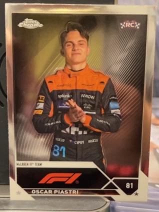 2023 Topps Chrome Formula 1 Oscar Piastri Base Set #40