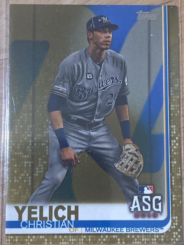 2019 Topps Update Series Christian Yelich Base Set Gold /2019 #US185