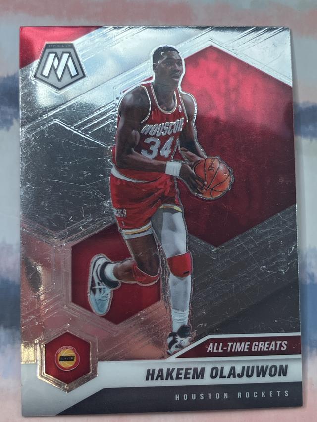 2020-21 Panini Mosaic Hakeem Olajuwon Base Set Silver #284