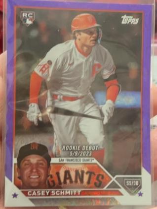 2023 Topps Update Series Casey Schmitt BASE SET Purple Foilboard /799 #US198