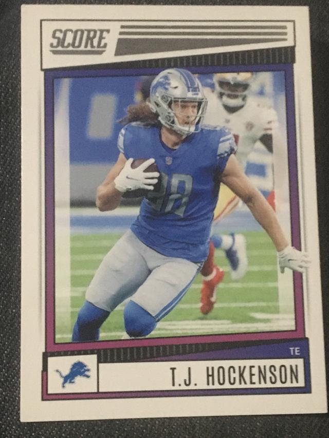 2022 Score Football T.J. Hockenson Base Set #85