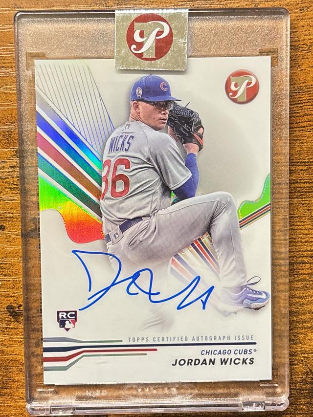 2024 Topps Pristine Jordan Wicks Auto Refractor #PA-JW Cubs Rookie RC Encased