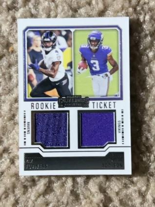 2023 Panini Contenders Jordan Addison / Zay Flowers #DS-16