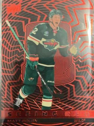 2023-24 Upper Deck Extended Series Hockey Matt Boldy Seeing Red  #SR-41