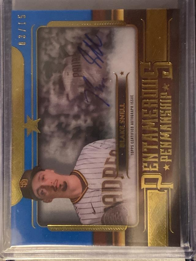 2023 Five Star Blake Snell FIVE STAR PENTAMEROUS PENMANSHIP CARDS #PP-BS