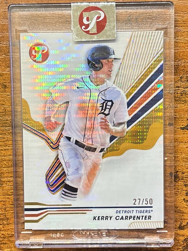 2024 Topps Pristine Kerry Carpenter Gold /50 #72 Detroit Tigers Pulsar Encased