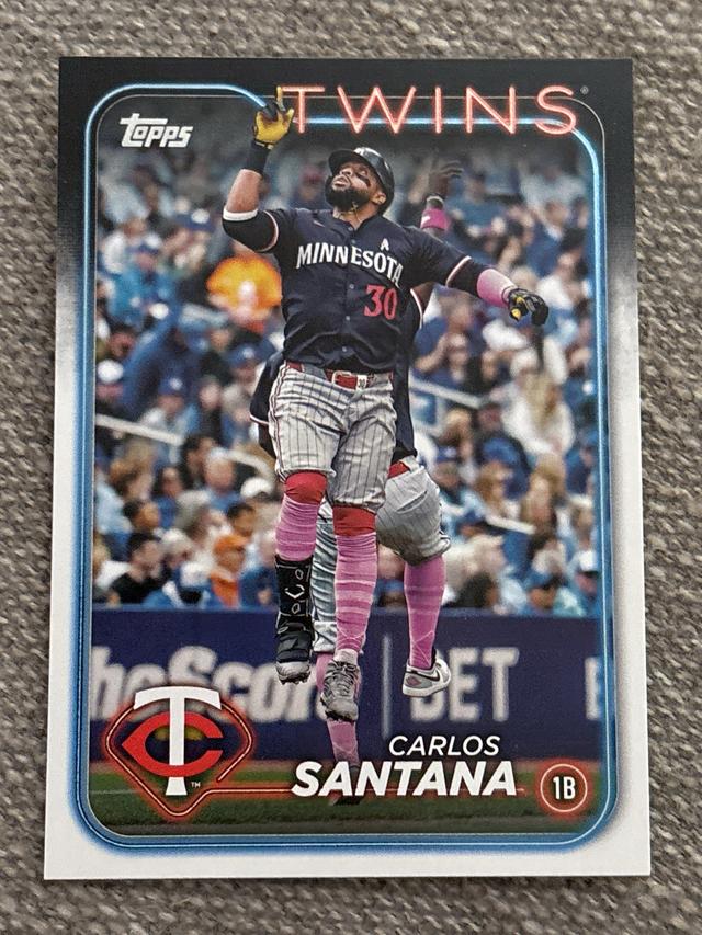 2024 Topps Update Series Carlos Santana Golden Mirror Image Variations