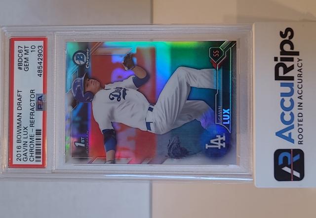 2016 Bowman Draft Gavin Lux PSA 10.0 Base Chrome Set #BDC-67