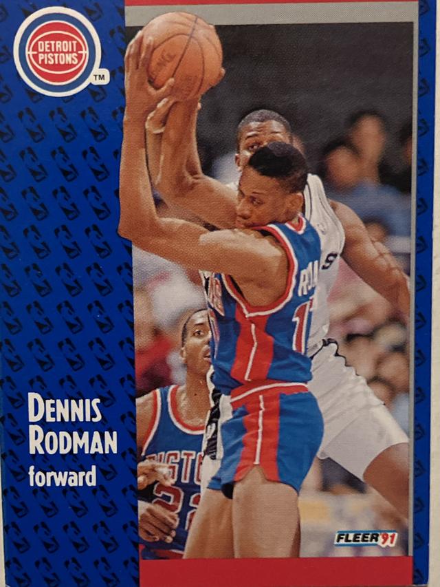 1991-92 Fleer Basketball Dennis Rodman ﻿Base #63