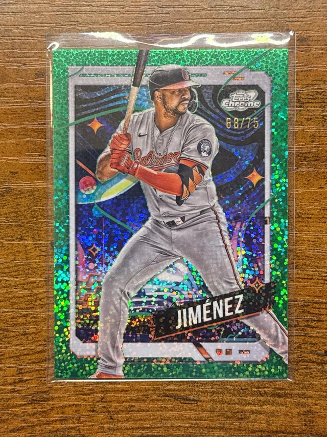 2024 Topps Cosmic Chrome Eloy Jiménez Green Space Dust Refractors /75 #111