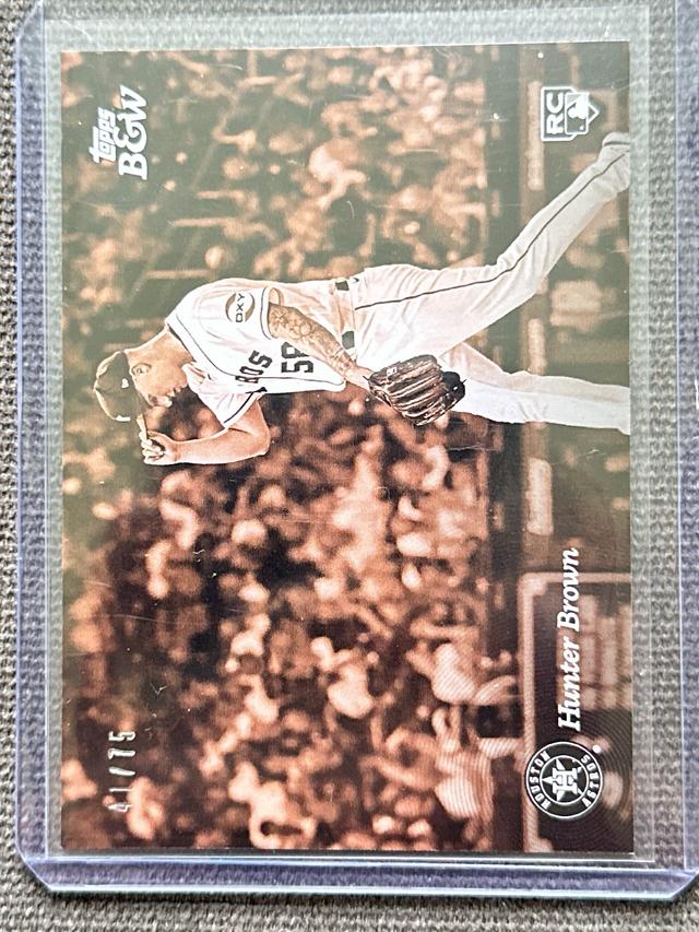 2023 Topps Black and White Hunter Brown Base Sepia Filter /75 #75