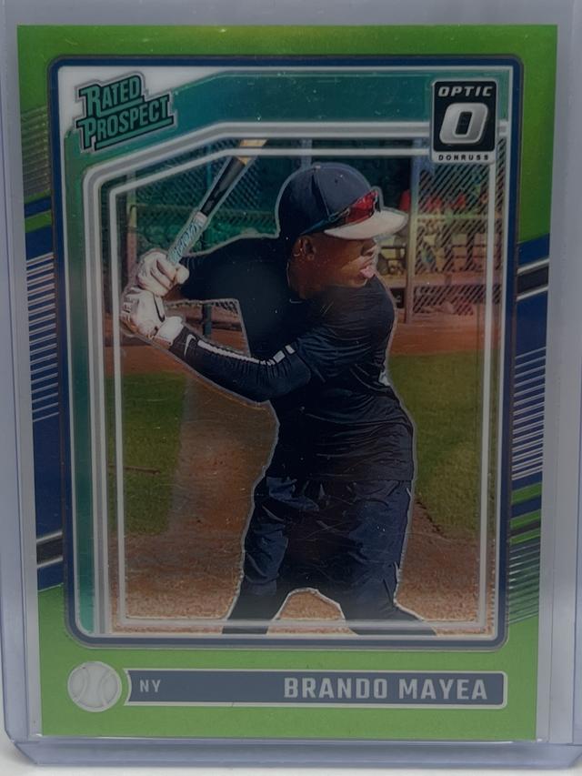 2024 Donruss Brando Mayea Optic Rated Prospects Lime Green /149 #200