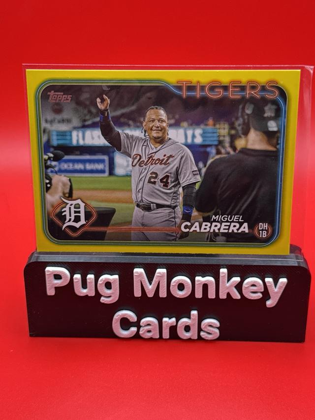 2024 Topps Series 1 Miguel Cabrera BASE CARD SET Yellow #201