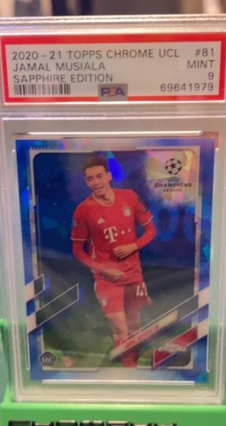 2020-21 Topps Chrome Sapphire Edition UEFA Champions League Jamal Musiala PSA