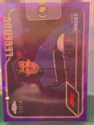 2024 Topps Chrome Sapphire Formula 1 Alain Prost Black Refractor /10 #200