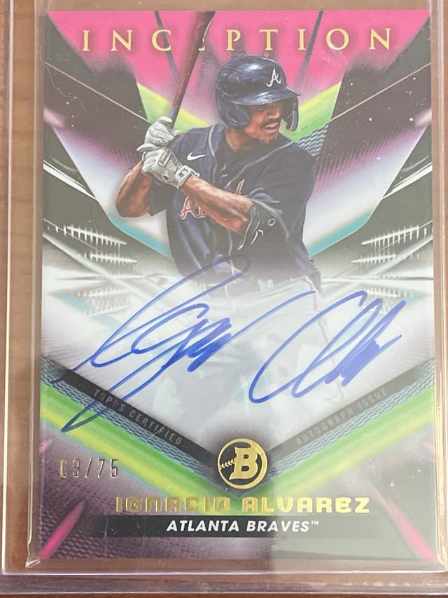 2023 Bowman Inception Ignacio Alvarez Fuchsia Foil /75 #BPA-IA