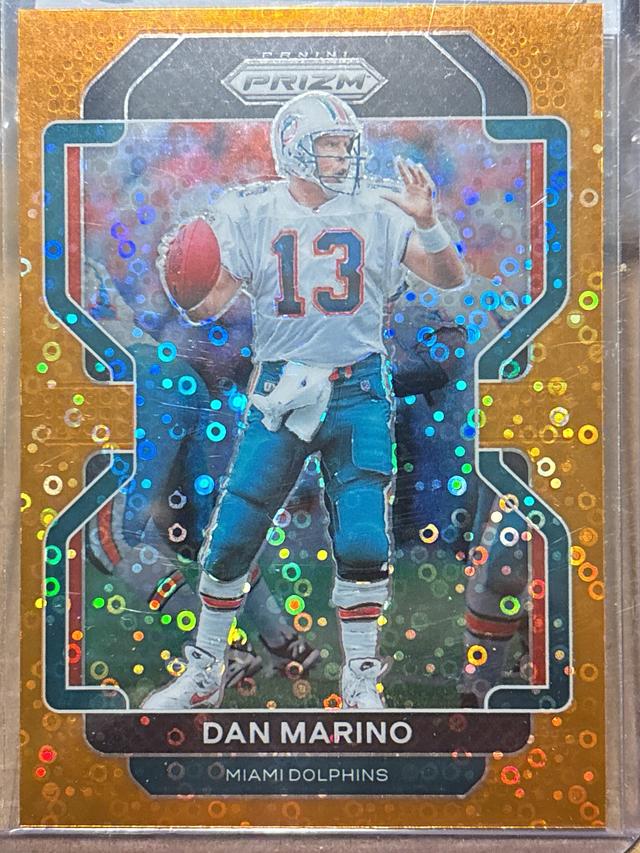 2021 Panini Prizm Football Dan Marino Base Autographs Blue Shimmer #112