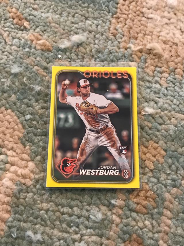 2024 Topps Series 1 Jordan Westburg BASE CARD SET Yellow #66