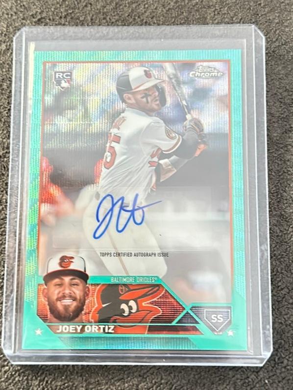 2023 Topps Chrome Update Series Joey Ortiz Aqua Wave Refractor /199 #AC-JO