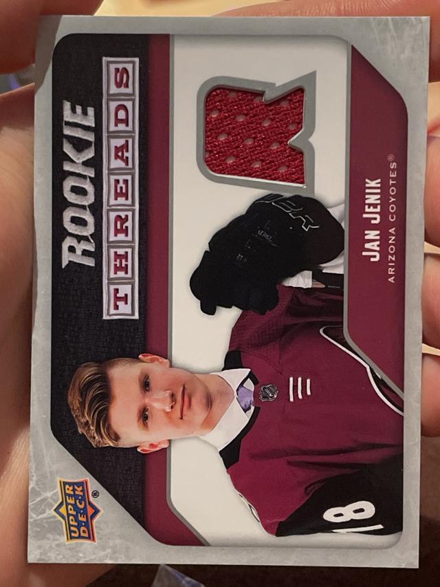 2021-22 Upper Deck Series 2 Jan Jenik Rookie Threads Retro Patch Set #RT-JJ