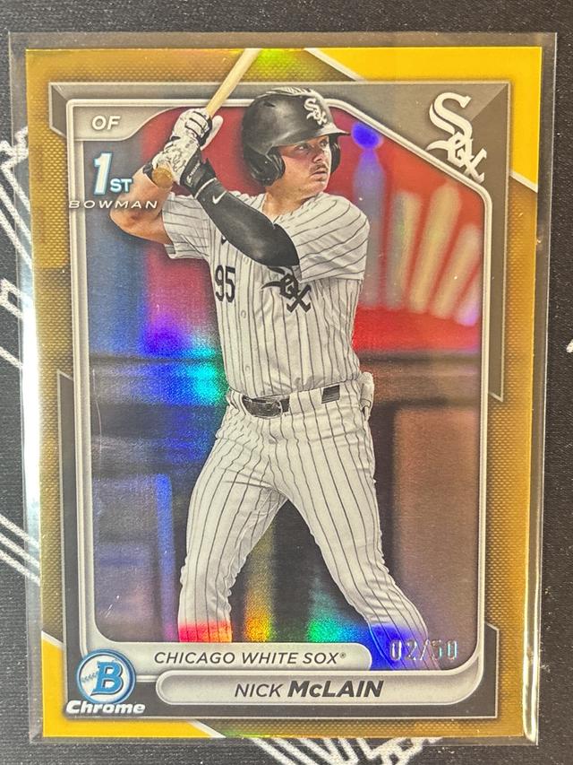 2024 Bowman Draft Chrome Nick McLain 1st Bowman Gold /50 #BDC-14 White Sox