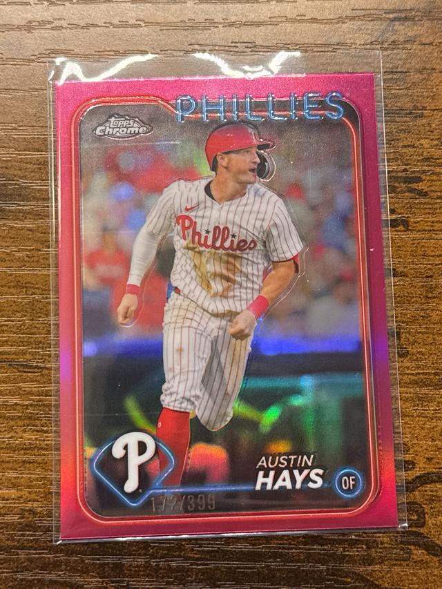 2024 Topps Chrome Update Austin Hays ﻿Base Set Magenta Refractors /399 #USC32