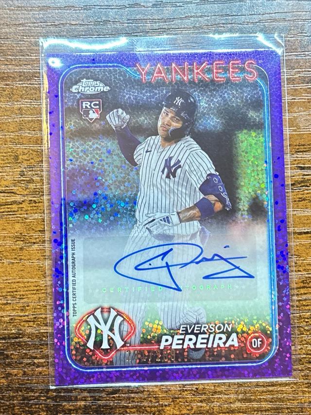 2024 Topps Chrome Update Everson Pereira Purple Speckle Refractor /299 #AC-EP RC