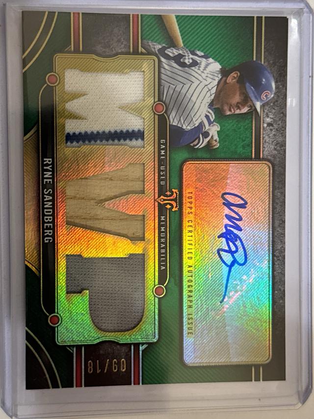 Ryne Sandberg 2024 Topps Triple Threads Auto Relics /18 #TTAR-RS2