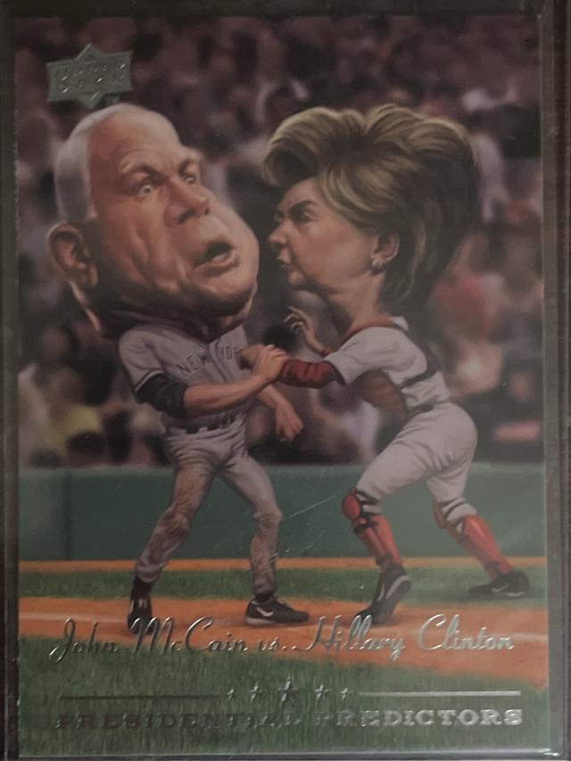 2008 Upper Deck John McCain vs. Hillary Clinton Presidential Predictors #PP-11A