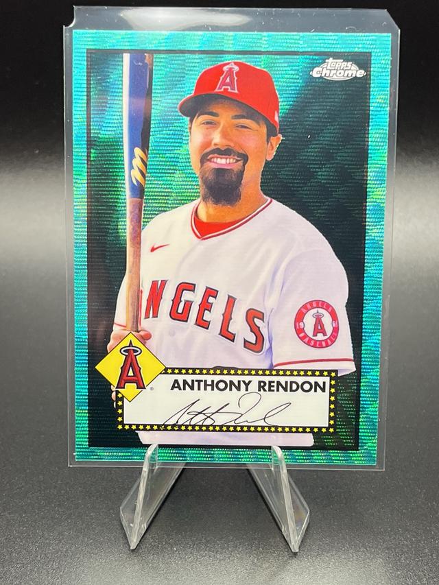 2021 Topps Chrome Platinum Anthony Rendon BASE CARDS I Aqua Wave Refractors #168