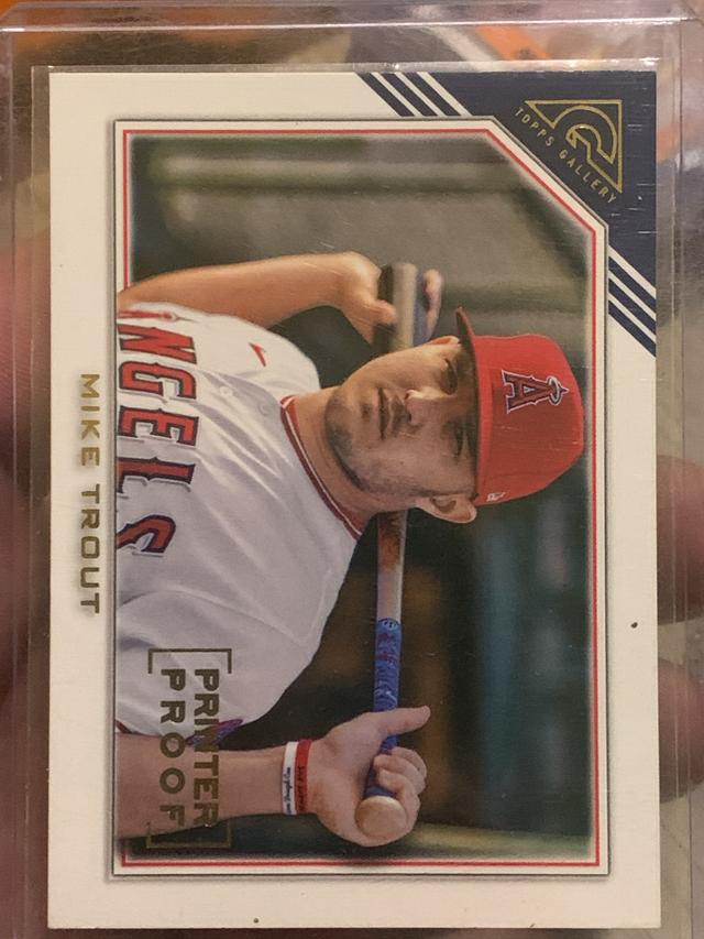 2022 Topps Gallery Mike Trout Base Set Printer Proof #100