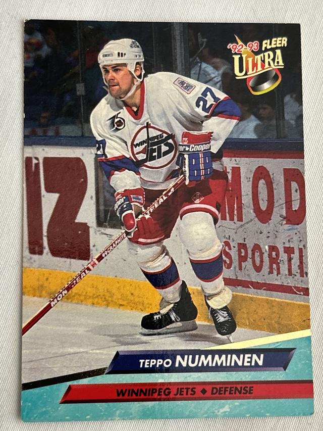 1992-93 Ultra Hockey Teppo Numminen ﻿Base #243