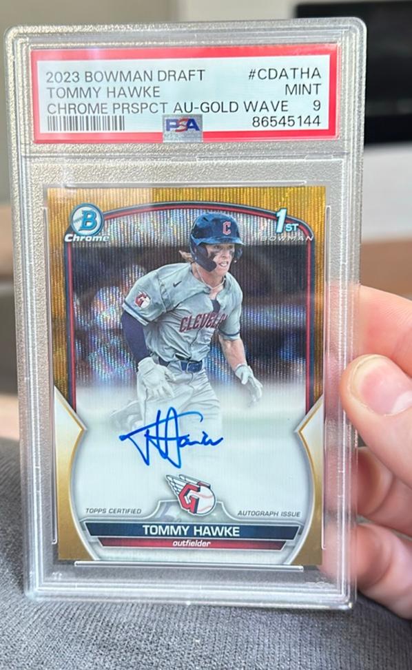 2023 Bowman Draft Tommy Hawke Gold Refractor Parallel /50 #CDA-THA