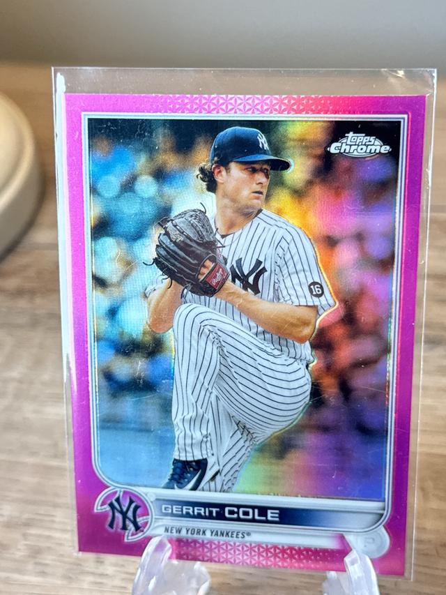 2022 Topps Chrome Gerrit Cole ﻿Base Set Pink Refractors #179