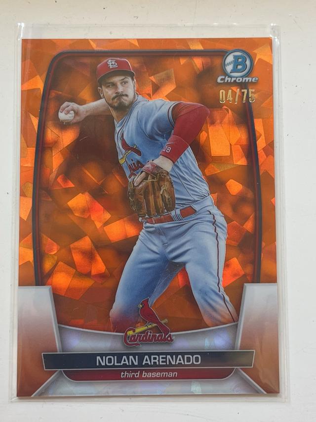 2023 Bowman Chrome Sapphire Nolan Arenado ﻿Base Set Orange Sapphire /75 #62