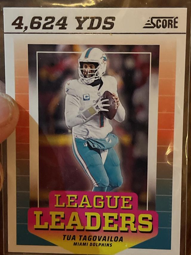 2024 Panini Score Tua Tagovailoa League Leaders #LL-TTA