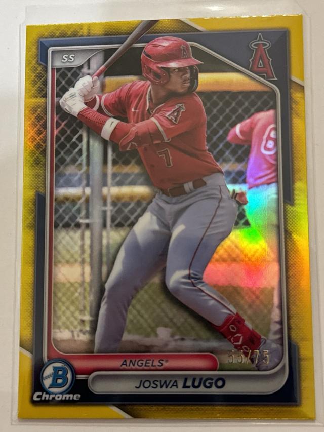 Joswa Lugo 2024 Bowman Draft Chrome Yellow /75 #BDC-93