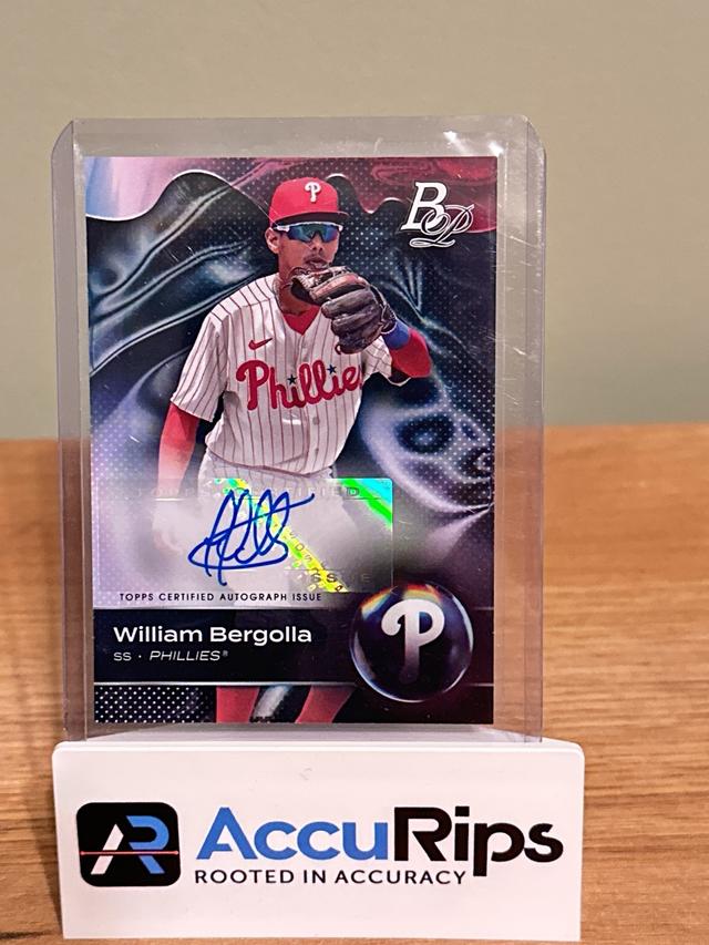 2023 Bowman Platinum William Bergolla TOP PROSPECTS AUTOGRAPH VARIATION