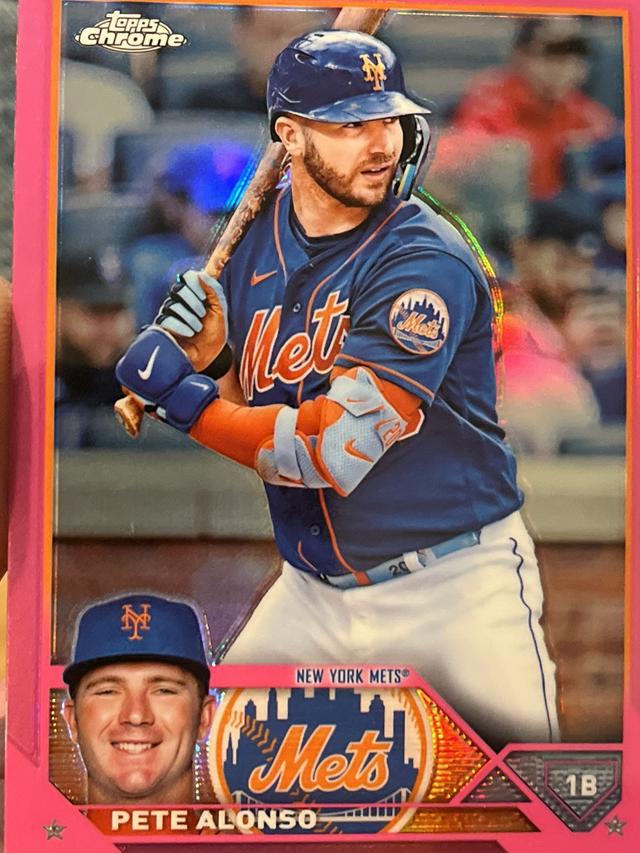 2023 Topps Chrome Pete Alonso BASE CARDS I Pink Refractor #75