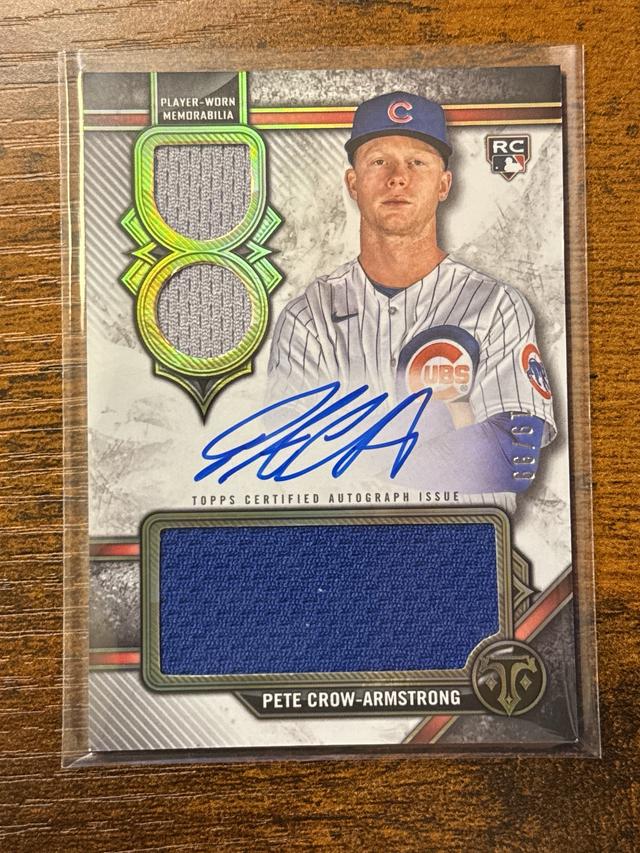 2024 Topps Triple Threads Pete Crow-Armstrong Rookie Autographed Relics Gold