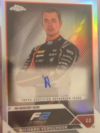 2023 Topps Chrome Formula 1 Richard Verschoor Autographs Set #CAC-RV