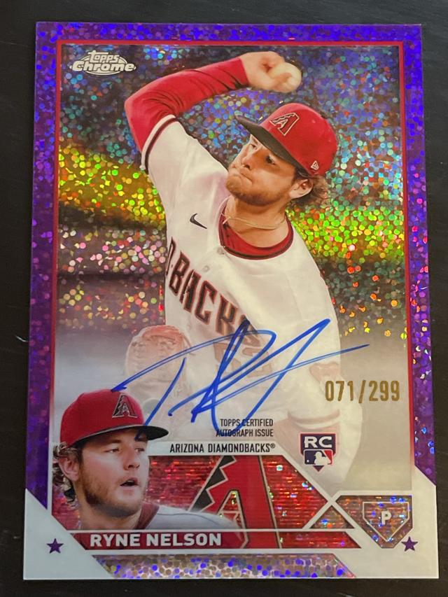 2023 Topps Chrome Ryne Nelson Purple Speckle Refractors /299 #RA-RN