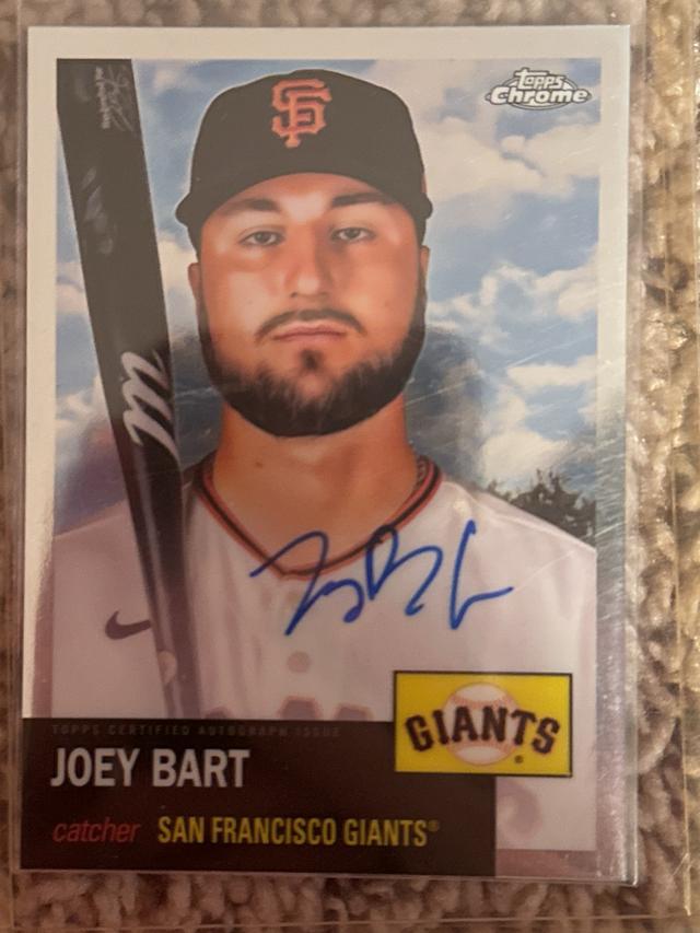 2022 Topps Chrome Platinum Joey Bart Autographs Checklist #CPA-JBT