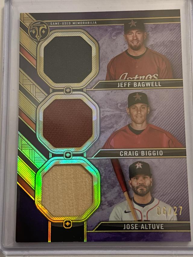 2024 Topps Triple Threads Biggio / Bagwell / Altuve Triple Relic /27 #RCC-BBA