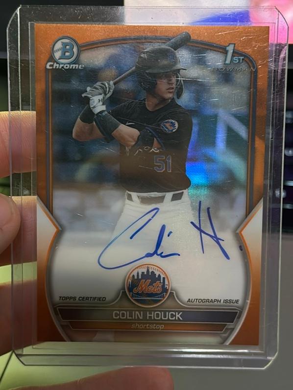 2023 Bowman Draft Colin Houck Orange Refractor Parallel /25 #CDA-CH