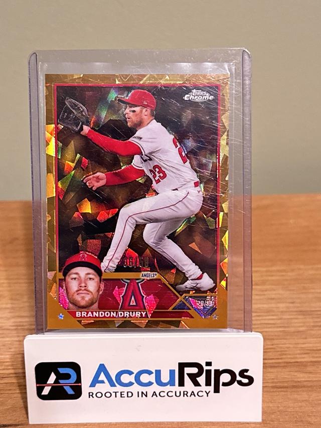 2023 Topps Chrome Update Series Sapphire Edition Brandon Drury Gold /50