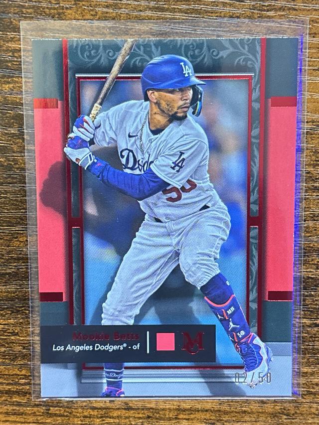 2024 Topps Museum Collection Mookie Betts ﻿Red Ruby /50 #7 Dodgers World Series